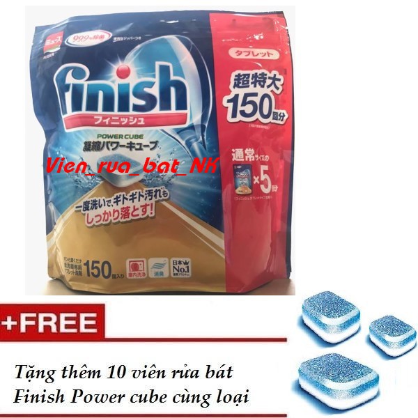 Viên rửa chén finish tổng hợp hoàn toàn mới+ tặng thêm 10 viên rửa chén dùng thử