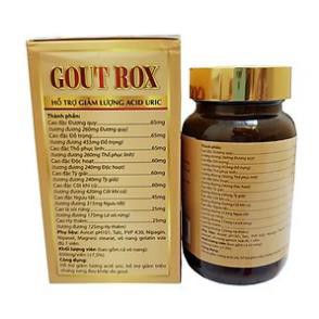 Viên uống GOUT ROX hỗ trợ giảm triệu chứng sưng đau khớp do gout, giảm lượng Acid Uric - Hộp 50 viên