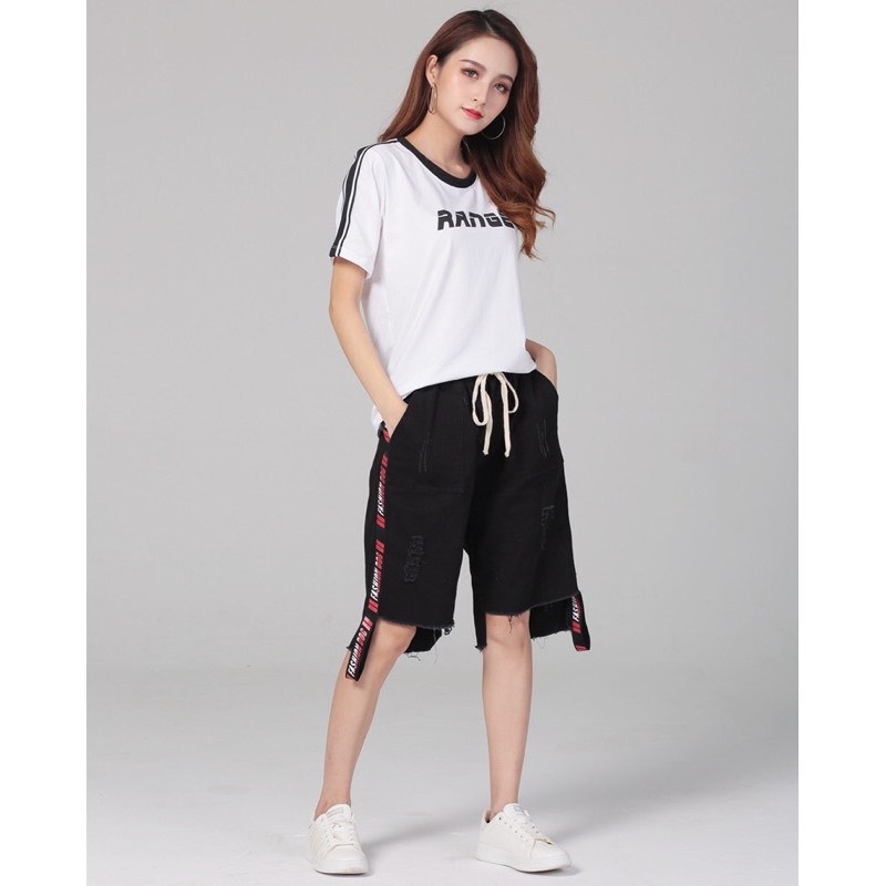 quần ngố big size short màu đen trắng đỏ wash rách size 75-120kg