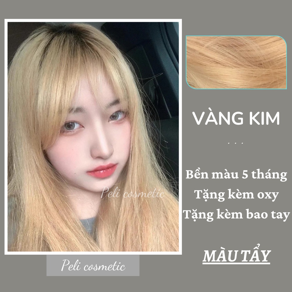 Thuốc nhuộm tóc . nhuộm tóc màu vàng kim ,