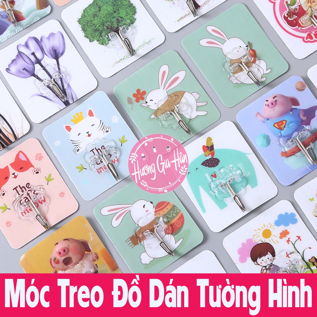 Set 5 Móc Treo Đồ Dán Tường 3D Chịu Lực Tốt