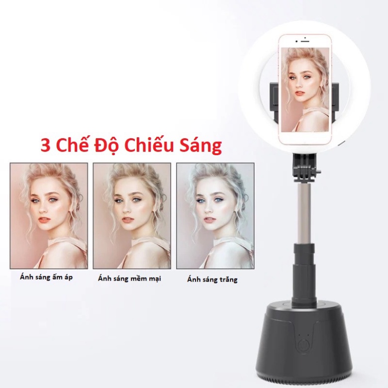 Giá để điện thoại live stream tự động nhận diện khuôn mặt và quay theo, Phụ kiện phát trực tiếp chính hãng