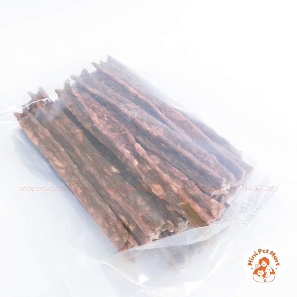 Xương gặm da bò TÀI HƯNG THỊNH 855 (12 cái) - bánh xương, snack, bánh thưởng, xương gặm cho chó