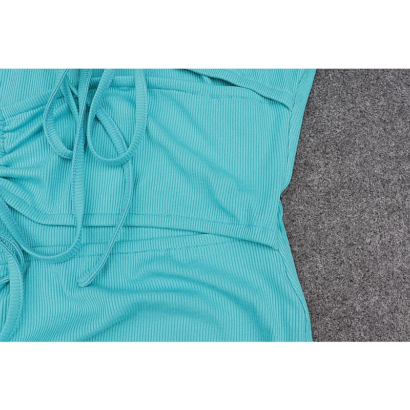 Đầm Trễ Vai Phối Dây Rút Xếp Ly Quyến Rũ Thời Trang Cho Nữ