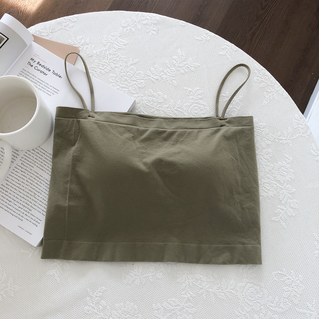 Áo hai dây SUXI màu sắc đơn giản quyến rũ cho nữ