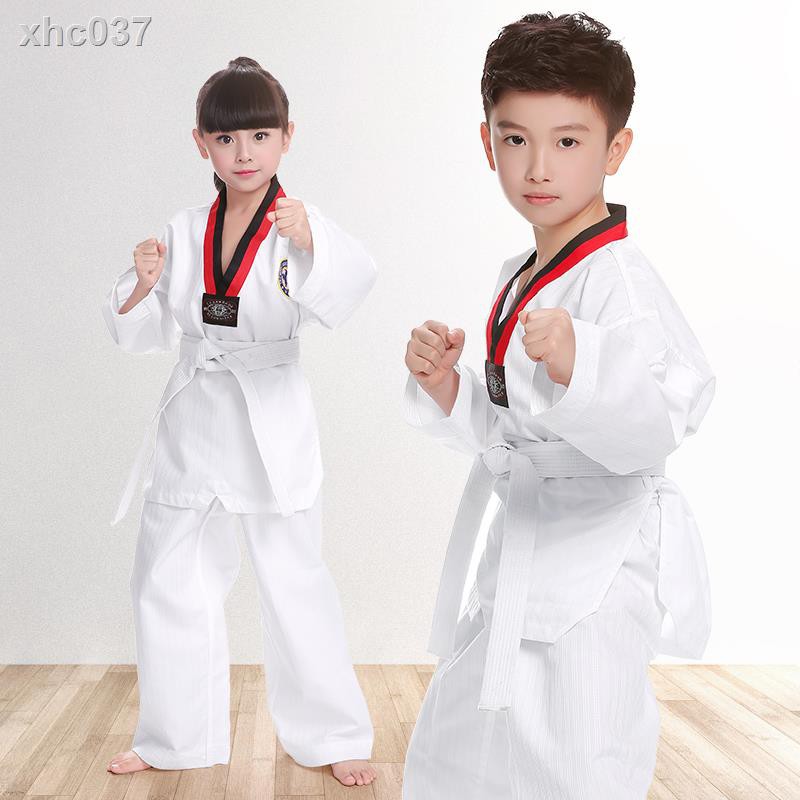 Đồng Phục Tập Võ Taekwondo Chất Liệu Cotton Dành Cho Trẻ Em Và Người Lớn