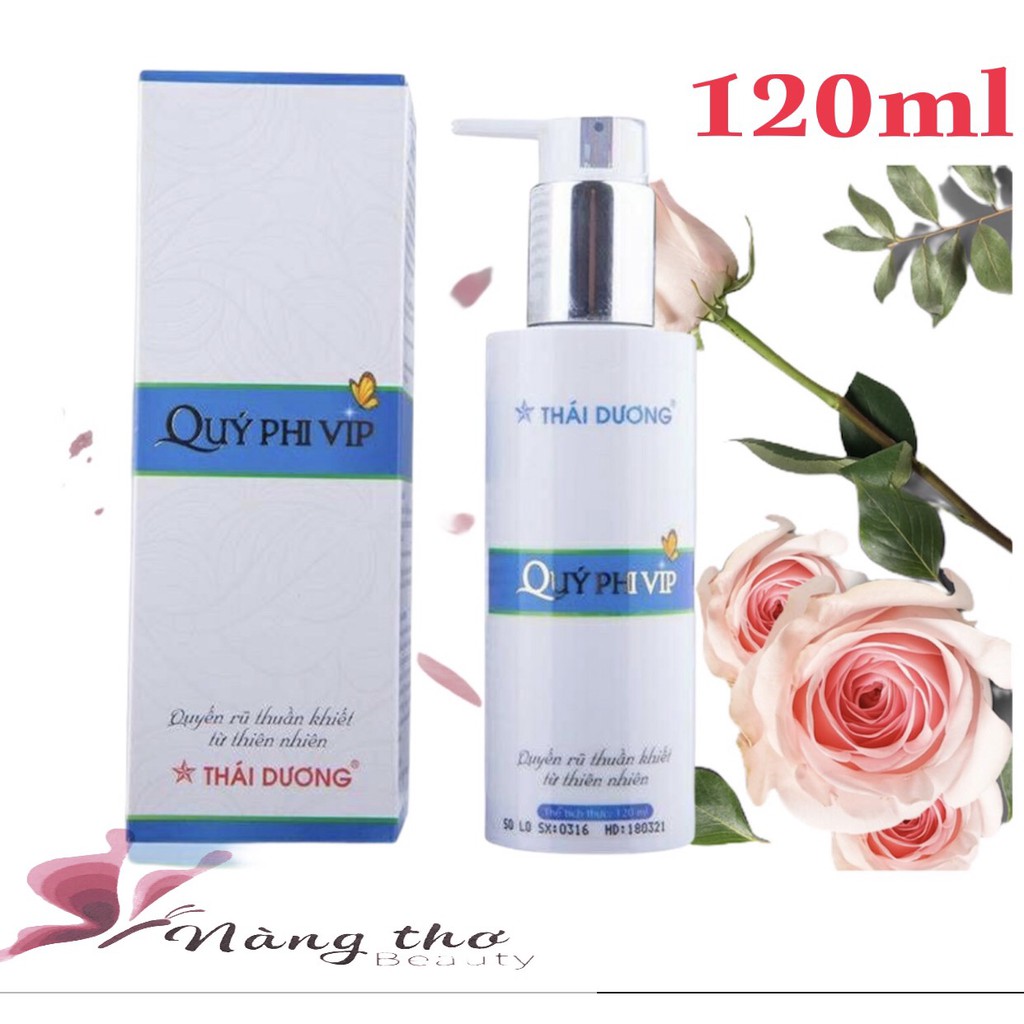 DUNG DỊCH VỆ SINH PHỤ NỮ QUÝ PHI VIP CHAI 120ML SAO THÁI DƯƠNG - CÒN HÀNG CHÍNH HÃNG