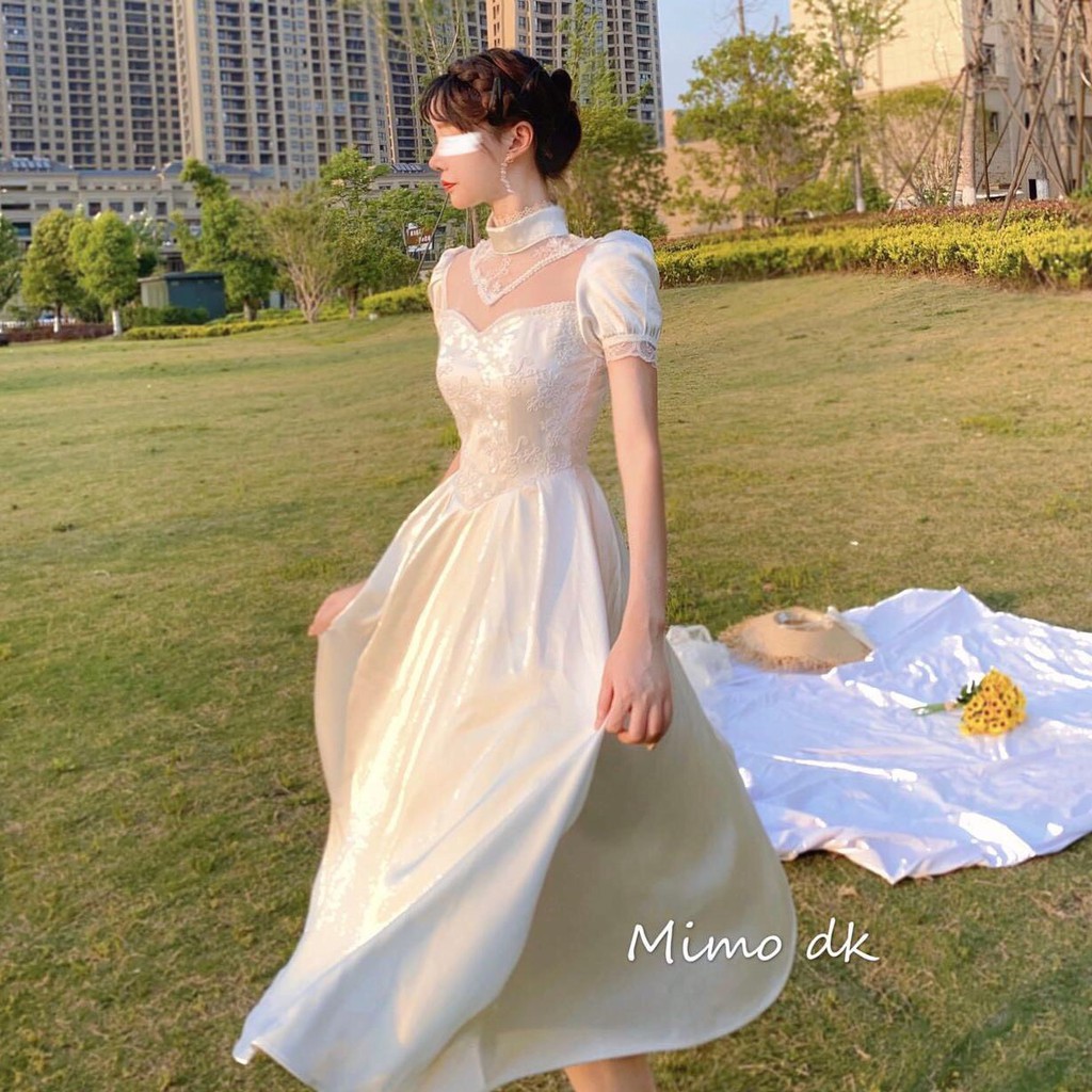 Đầm công chúa dáng dài cổ điển