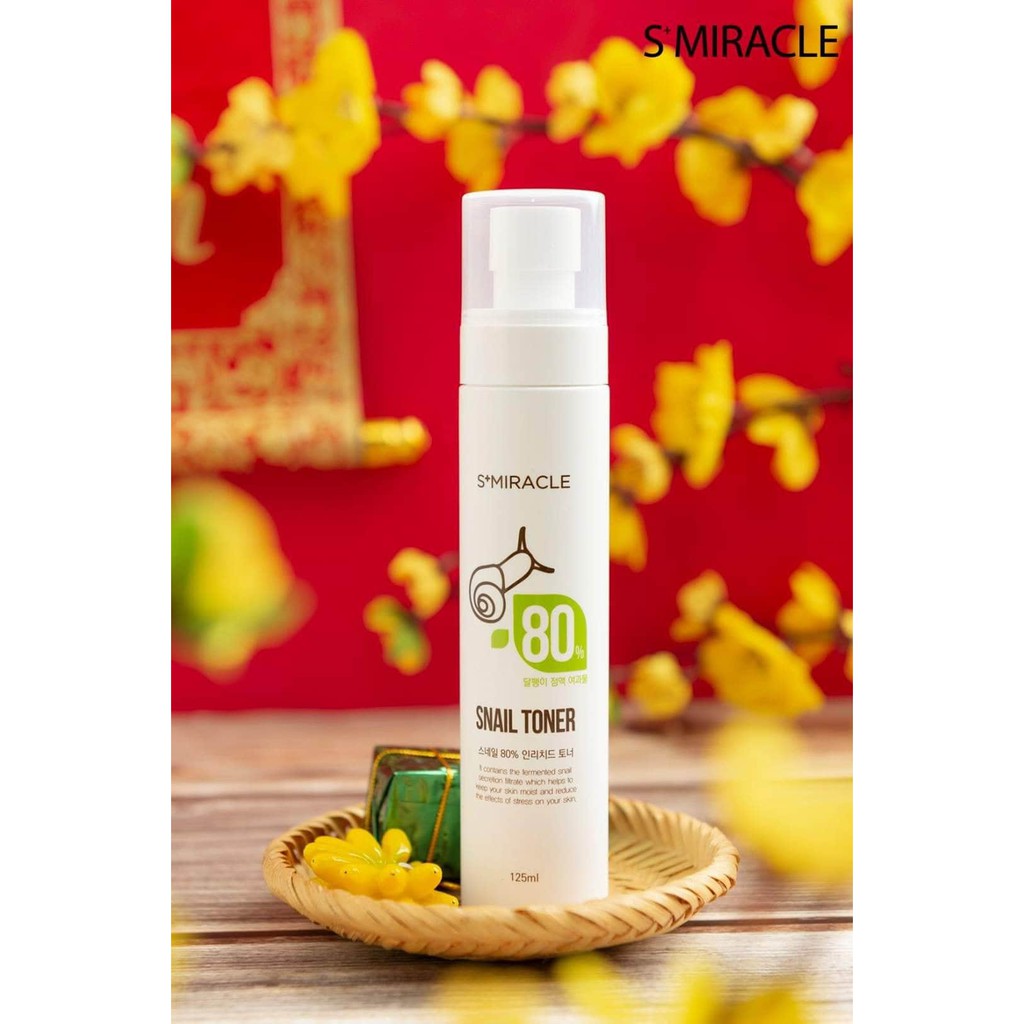 Nước hoa hồng có chứa 80% dịch lọc Ốc Sên S+ Miracle Snail Toner 125ml