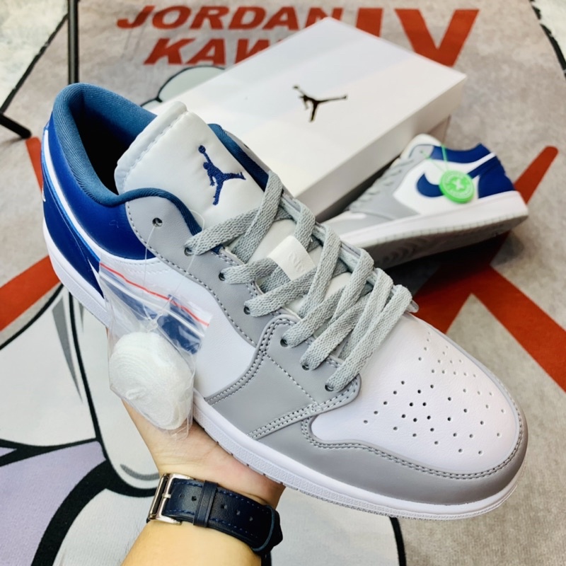 Giày Thể Thao Sneaker Air Jordan 1 Low Stealth French Blue Hàng SC