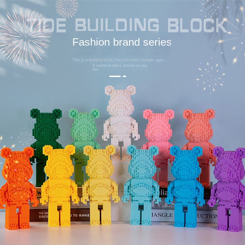 Đồ Chơi LEGO Lắp Ráp Gấu kaws Nhiều Màu Dễ Thương Cho Bé Trai