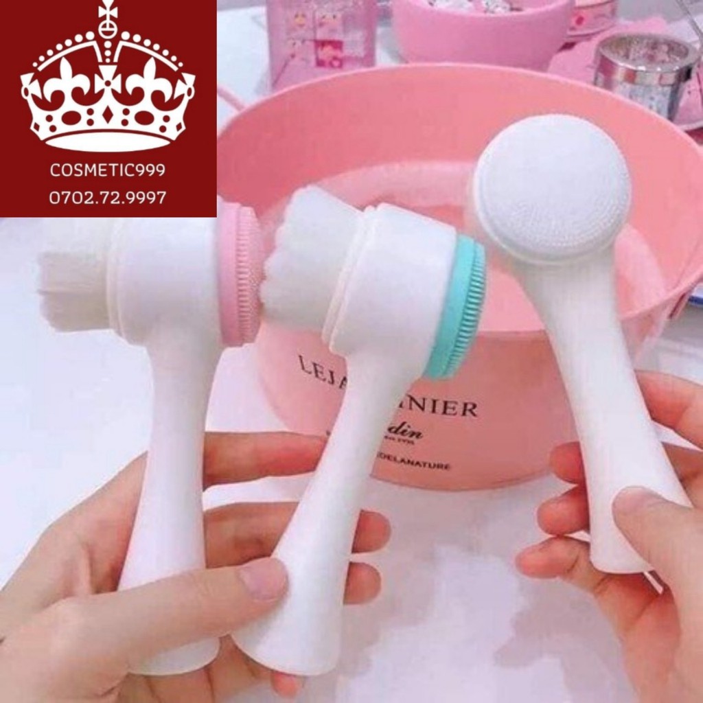 Cọ rửa mặt 2 đầu lông và silicon giúp làm sạch da sâu ngăn mụn , lão hóa , nếp nhăn Cosmetic999