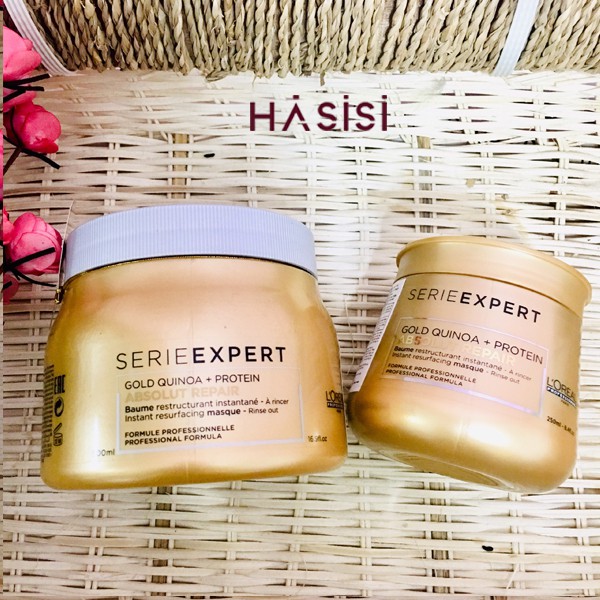Hấp Dầu Phục Hồi Tóc Hư Tổn Cao Cấp L'OREAL - SERIE EXPERT GOLD QUINOA + PROTEIN ABSOLUT REPAIR 500ml | BigBuy360 - bigbuy360.vn