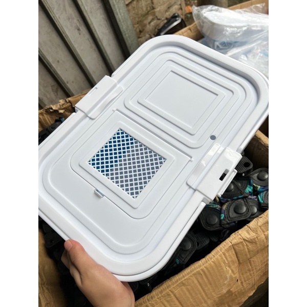 Thùng đựng cá PE có nắp đậy, gấp gọn tiện lợi_39x25.5x23.5cm