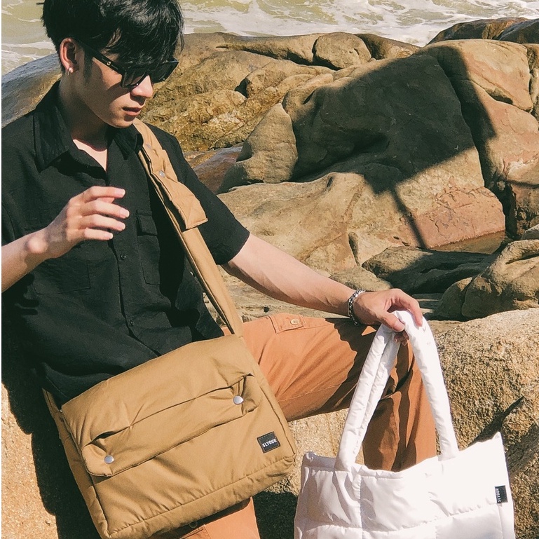 Túi đeo chéo BROWN unisex nam nữ , túi local brand chính hãng SLYOUR