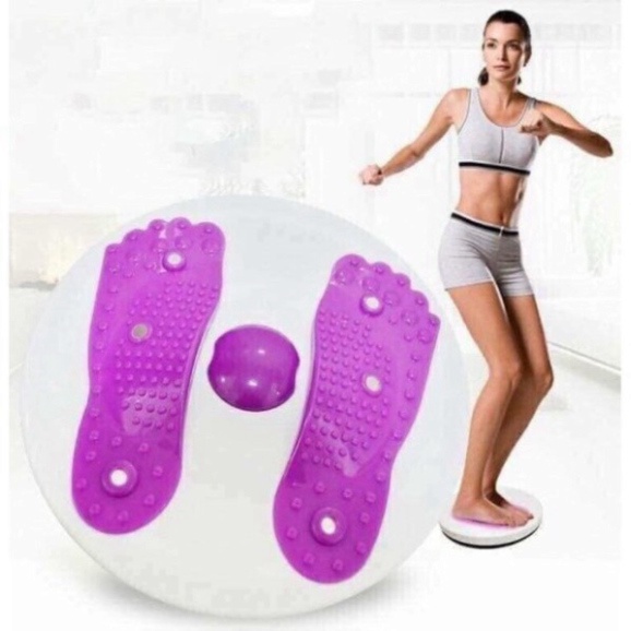 Đĩa xoay eo sắt tập thể dục 360 độ [CAO CÂP] Bàn xoay hình bàn chân tập cơ bụng cho eo thon tại nhà và phòng gym  A16