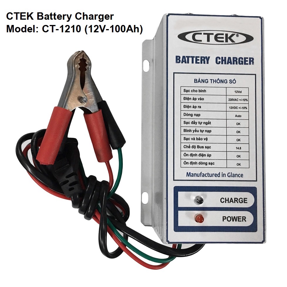 Sạc bình ắc quy 12V CTEK CT-1210 khử Sunfas chống ngược cực
