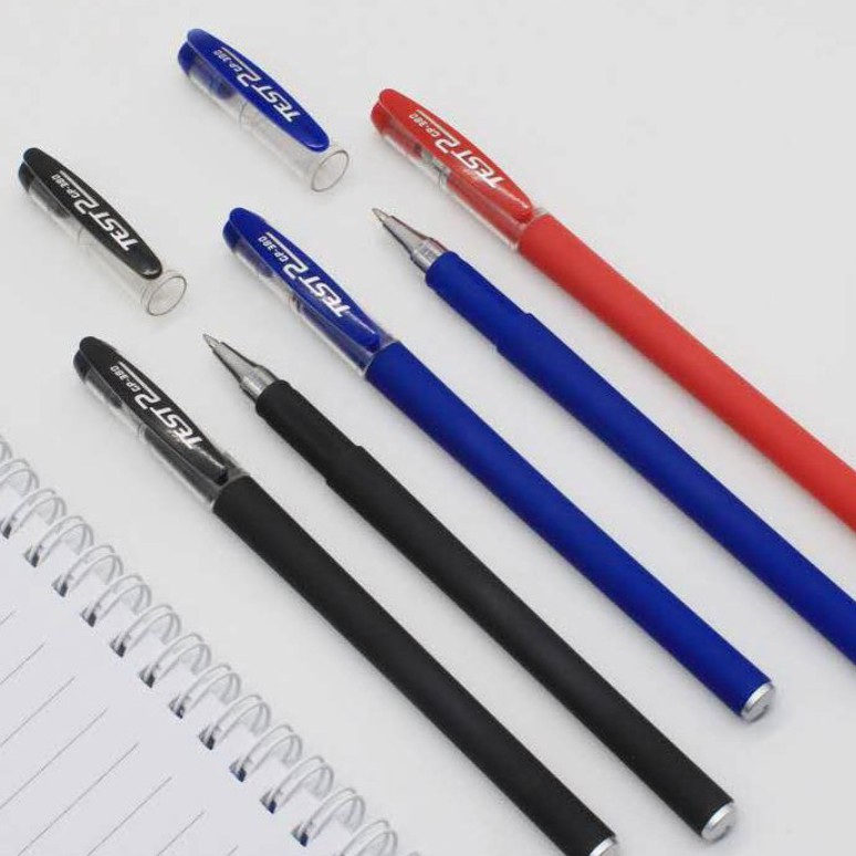 Bút Bi Nước 0.5mm Cao Cấp - Nét Thanh Mảnh, Chữ Đẹp - Mực Mau Khô - Không Phai Màu - 2 màu xanh và đen