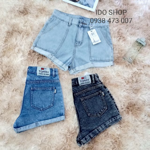 Quần short jeans túi xéo ( ảnh thật)