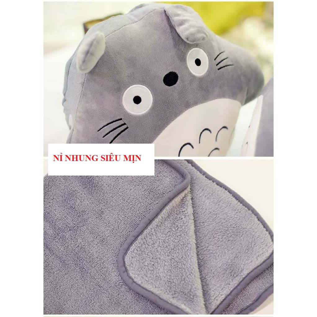 Gối mền văn phòng TOTORO tròn chức năng 3 trong 1