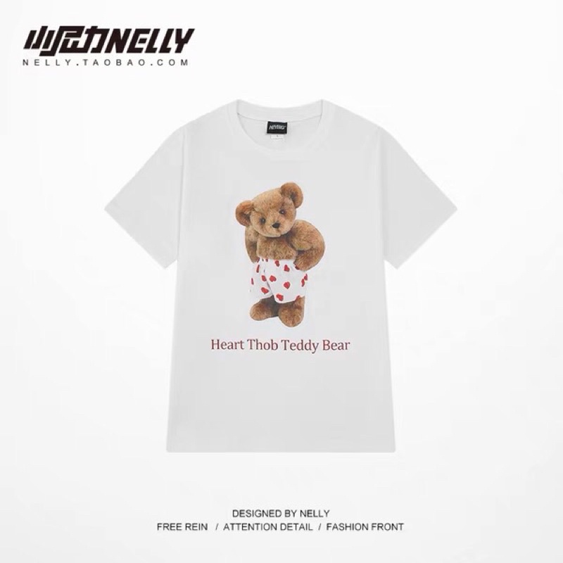 Áo phông nelly heybig sale (có sẵn) gấu vàng heart thob