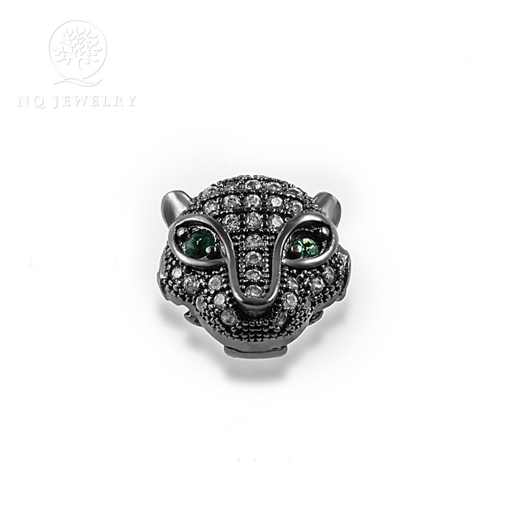 Charm đầu sư tử đính đá - NQ Jewelry