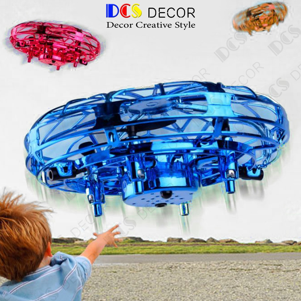 ⚡_Điều khiển đĩa bay trực thăng không người lái UFO 5 cảm ứng LED cho trẻ em cao cấp