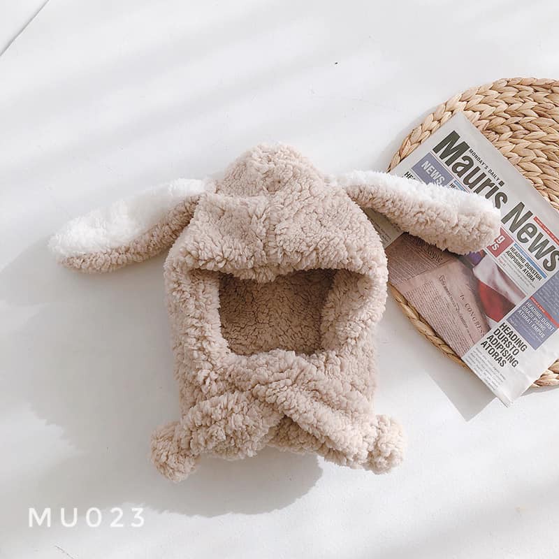 Mũ khăn lông cừu 2 in 1 - MU023