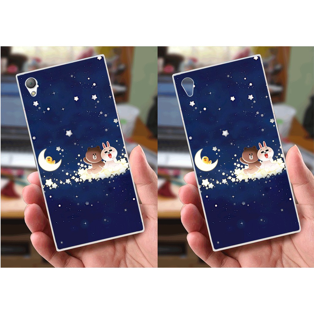 Ốp lưng Sony Xperia Z3 (dẻo viền trắng trong) - Hình Gấu Brown, Gấu Trúc , Heo Con