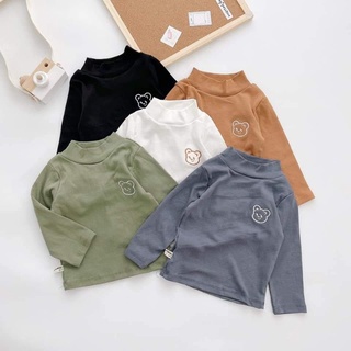 Set 5 áo gấu cao cổ cho bé