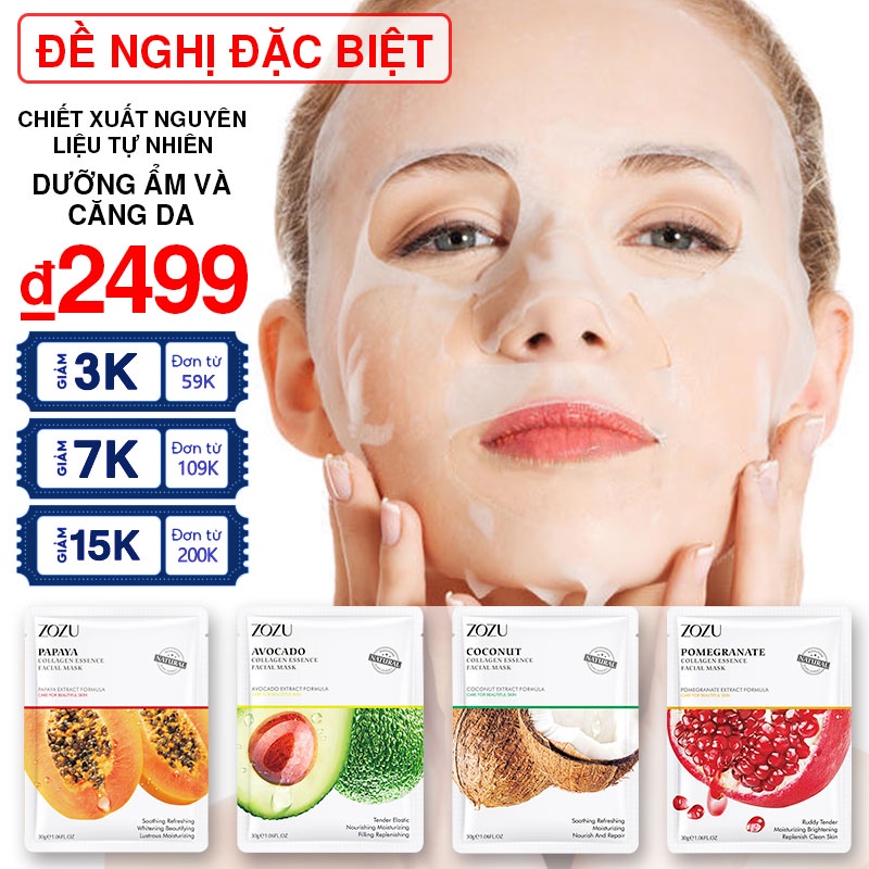 [Cái mới]Mặt nạ trái cây dưỡng trắng cấp ẩm giảm mụn mask lấy từ các ​thành phần trái cây 30g