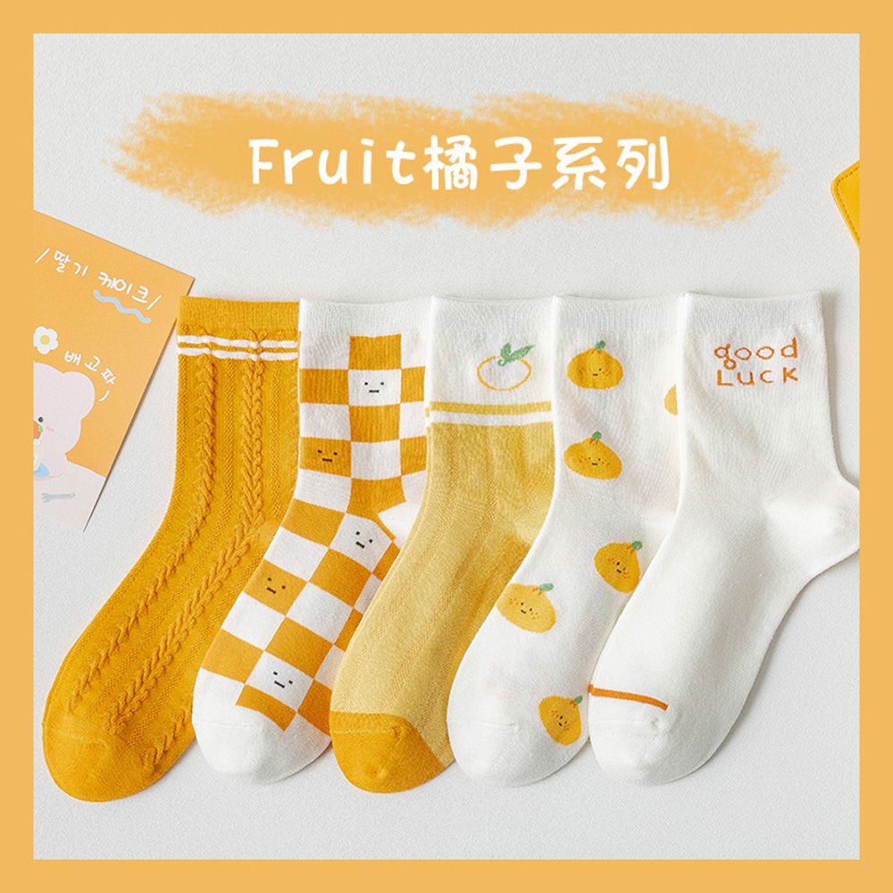 Đôi vớ cotton thấm hút mồ hôi thoáng khí họa tiết kẻ sọc màu cam thời trang cho nữ