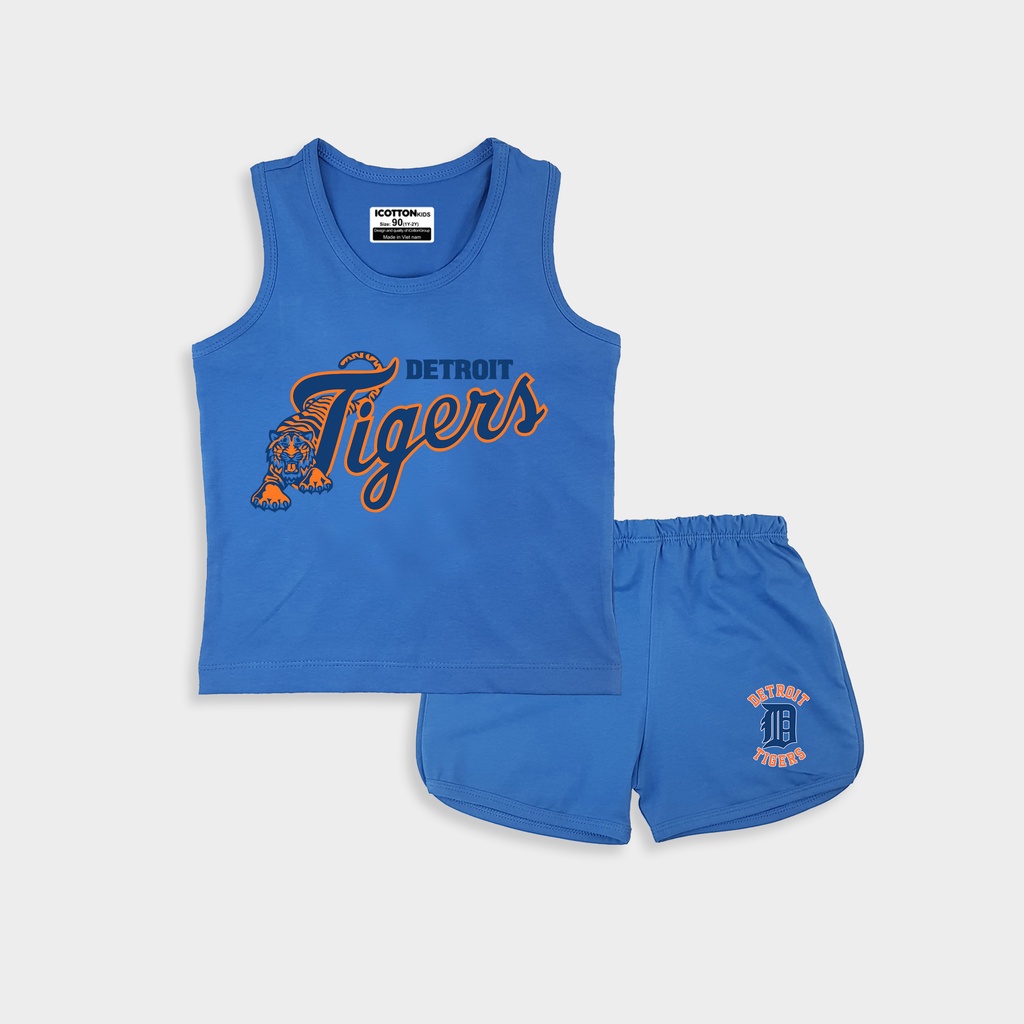 Bộ sát nách bóng chày bé trai Icotton đội Detroit tigers BT133