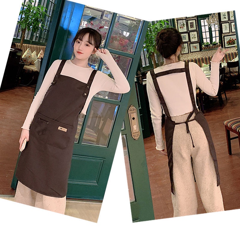 Tạp dề pha chế cao cấp dành cho nhân viên phục vụ, tạp dề nấu ăn chống nước, có thể sử dụng trong quán cà phê nhà bếp