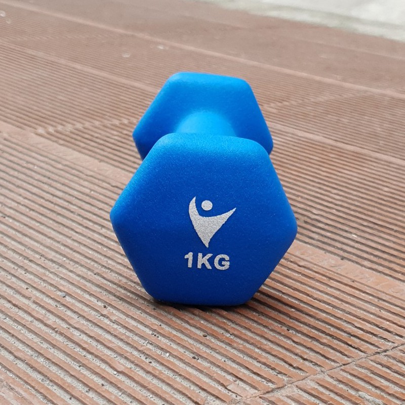 TẠ TAY BỌC CAO SU CHÍNH HÃNG LOẠI 1KG - GIAO MÀU NGẪU NHIÊN