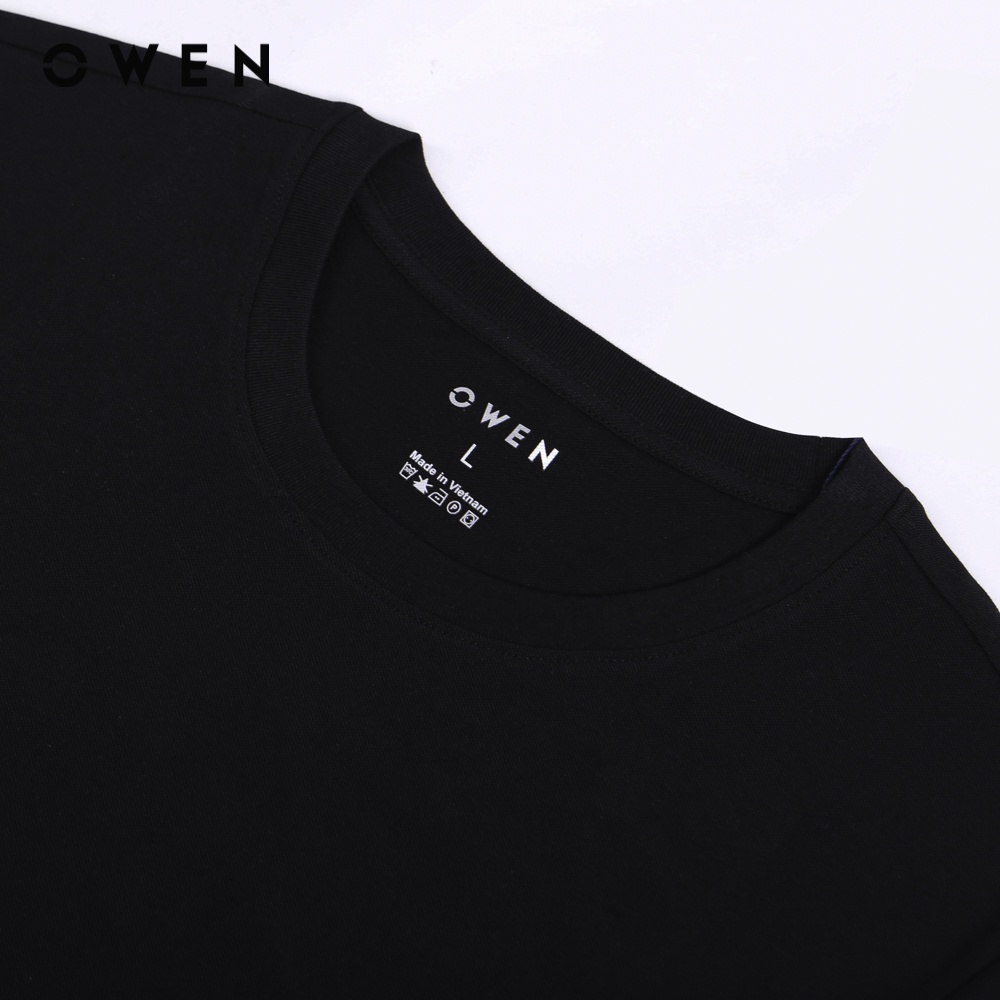 Áo Tshirt Nam ngắn tay Owen Body Fit Đen - TSN220646