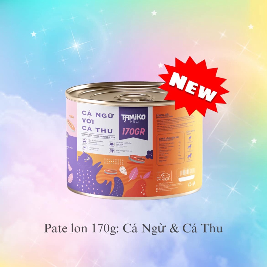 Pate thức ăn ướt cho mèo dạng jelly TAMIKO lon 170 gram