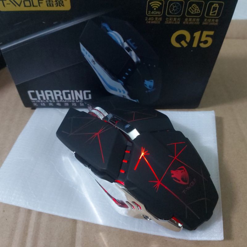 Chuột gaming không dây xịn chính hãng Twolf Q15 có led 7 màu chuyển đổi đẹp