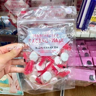Mặt nạ giấy nén daiso nội địa Nhật gói 35 viên