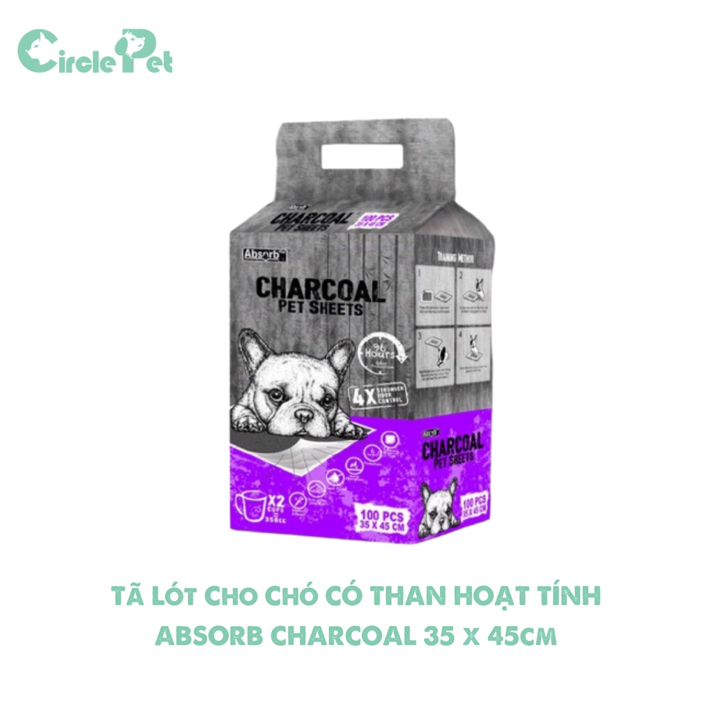 Tấm Tã Lót Vệ Sinh Cho Chó Có Chứa Than Hoạt Tính CHARCOAL BLUE - Circle Pet