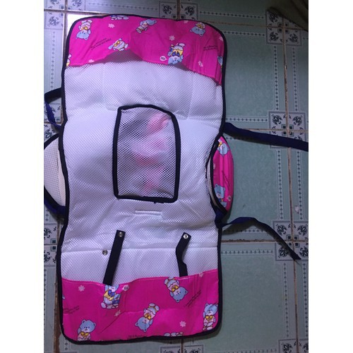 Áo ,nệm vải thay cho xe 2 nhún ăn bột 82x40cm cho bé kèm mùn chụp