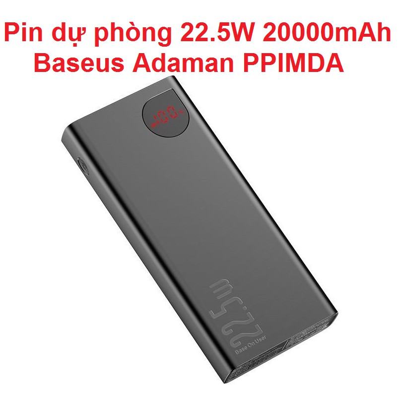 [20000mAh] PIn dự phòng 22.W 20000mAh Baseus Adaman PPIMDA