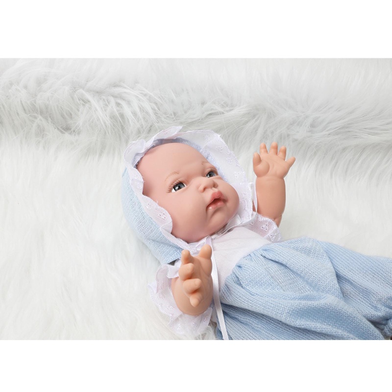 Búp Bê Em Bé Sơ Sinh Bằng Chất Liệu Vinyl Toàn Thân Màu Xanh Lá Cây Dễ Thương Giống Thật