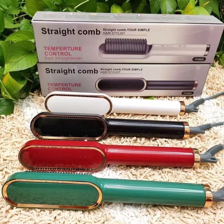 Lược Điện Chải Tóc Tạo Kiểu Chuyên Nghiệp, Kiêm Máy Uốn, Duỗi, Ép Tóc - Bảo hành 3 tháng
