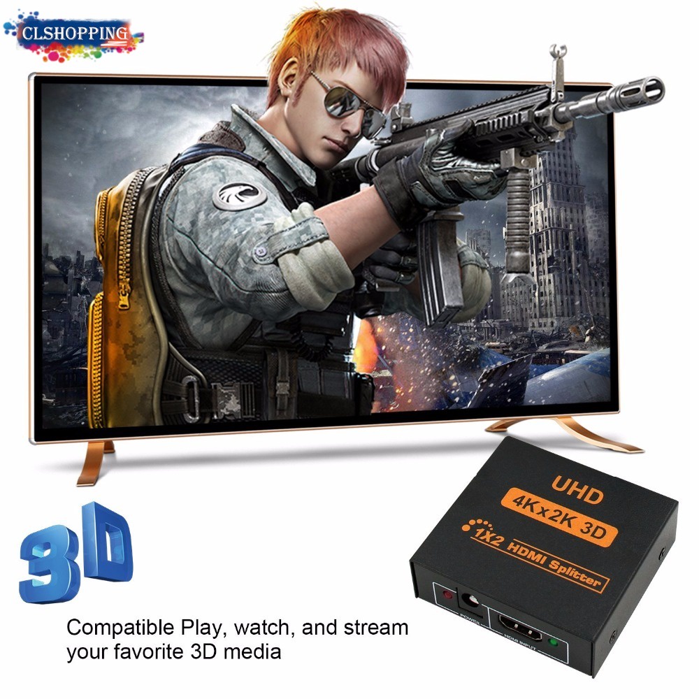 Bộ chuyển đổi HDMI 4K 1080p 1X2 1X4 ra hai màn hình cho HDTV DVD PS3 Xbox