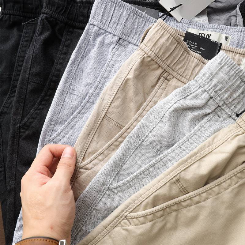 Quần short Kaki nam quần đùi kaki nam lưng thun dây rút chất vải Kaki thun gân mềm nhẹ co giãn Felix - VNXK
