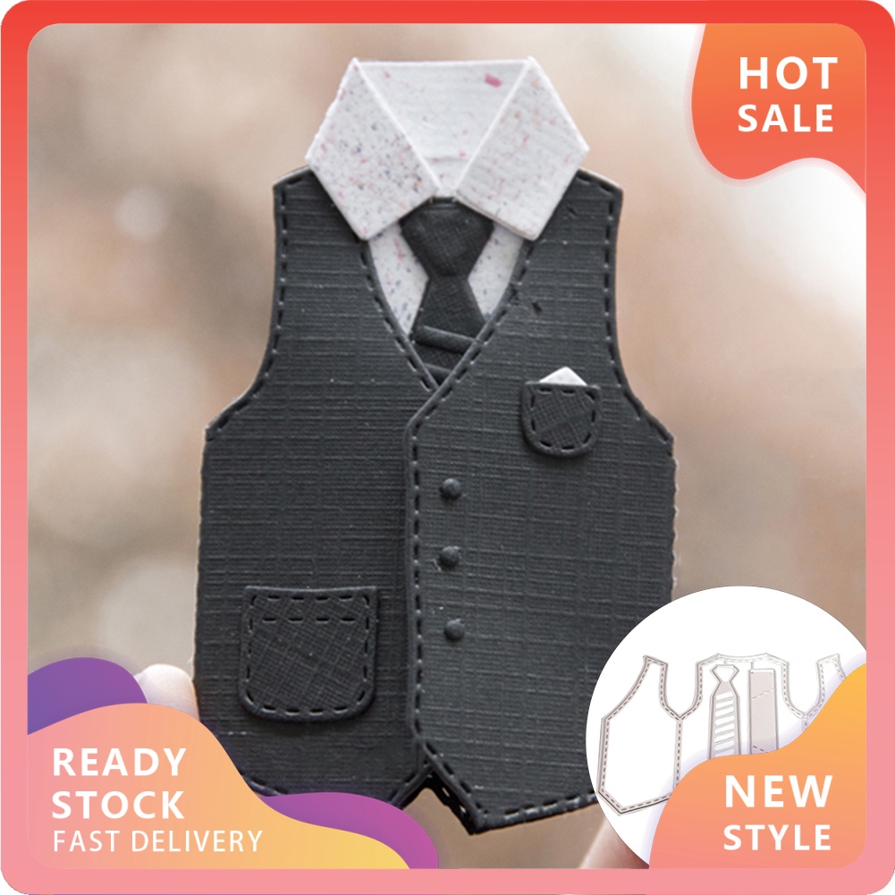 Khuôn Cắt Giấy Kim Loại Hình Áo Vest Nam