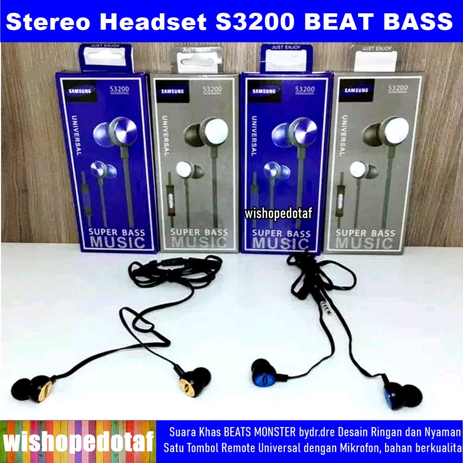 Tai Nghe Nhét Tai Beats S3200 Cho Samsung Mega Bass