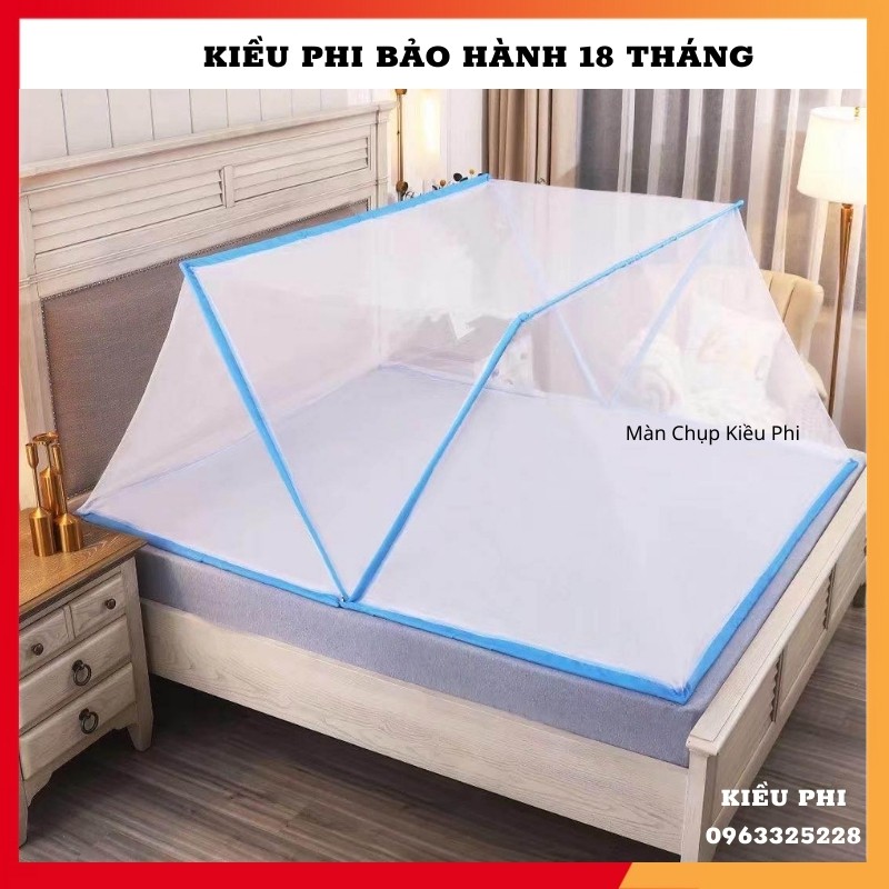 Màn chụp tự bung người lớn cao cấp ⚡Kiều Phi ⚡Mẫu mùng chụp tự bung khung xếp gọn tiện dụng