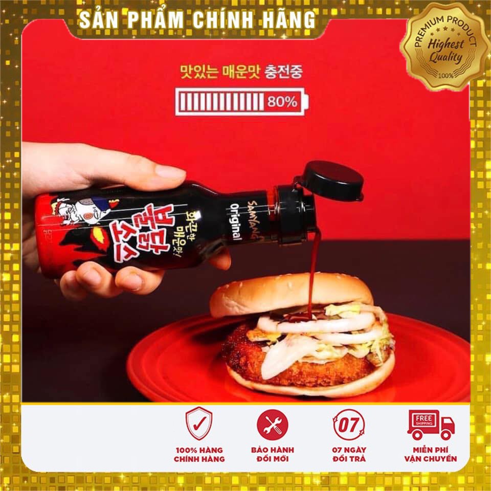 💥 ⚡ SẢN PHẨM CHÍNH HÃNG Sốt cay SAMYANG chấm BBQ chai 200g hsd 12.2020